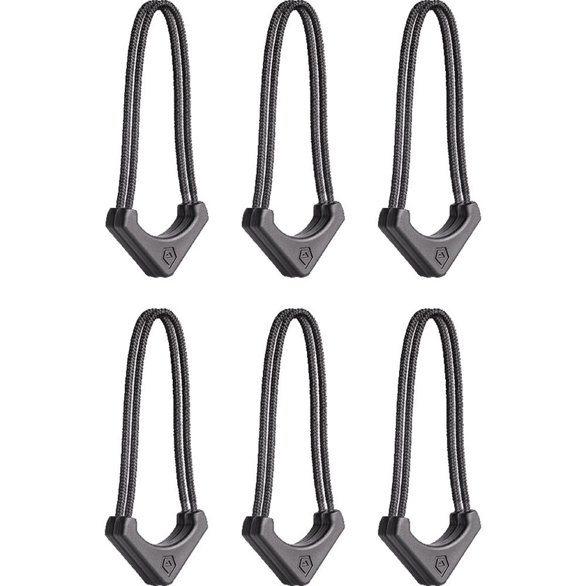 WANDRD WORRYLESS Locking Zipper Puller (Black, 6-Pack)