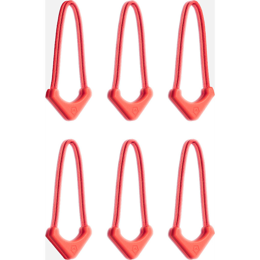 WANDRD WORRYLESS Locking Zipper Puller (Red, 6-Pack)