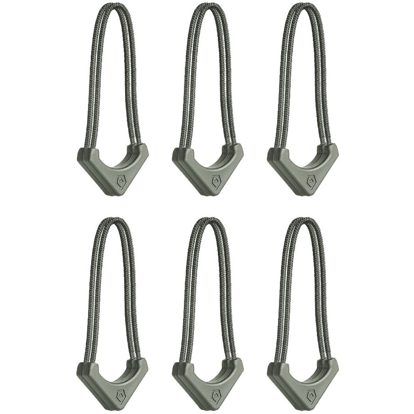 WANDRD WORRYLESS Locking Zipper Puller (Wasatch Green, 6-Pack)