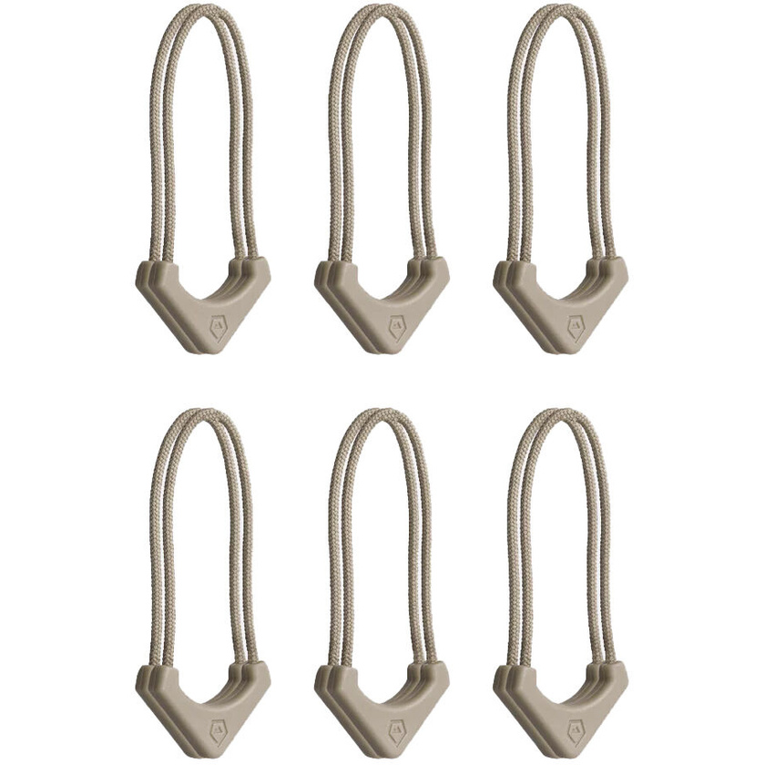 WANDRD WORRYLESS Locking Zipper Puller (Yuma Tan, 6-Pack)