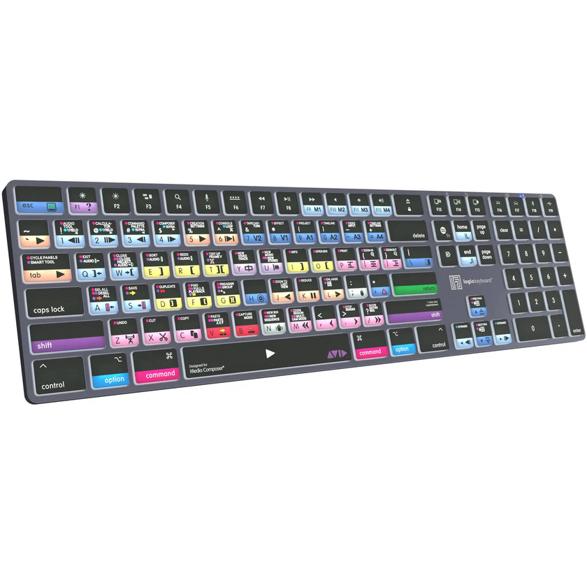 Logickeyboard TITAN Avid Media Composer Pro Wireless Keyboard for Mac