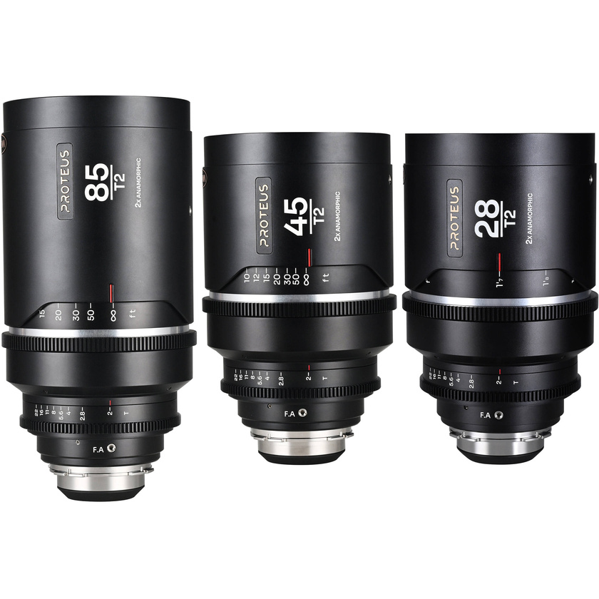 Laowa Proteus Flex 28mm/45mm/85mm 2X Anamorphic 3-Lens Bundle (PL/EF Mount, Feet)