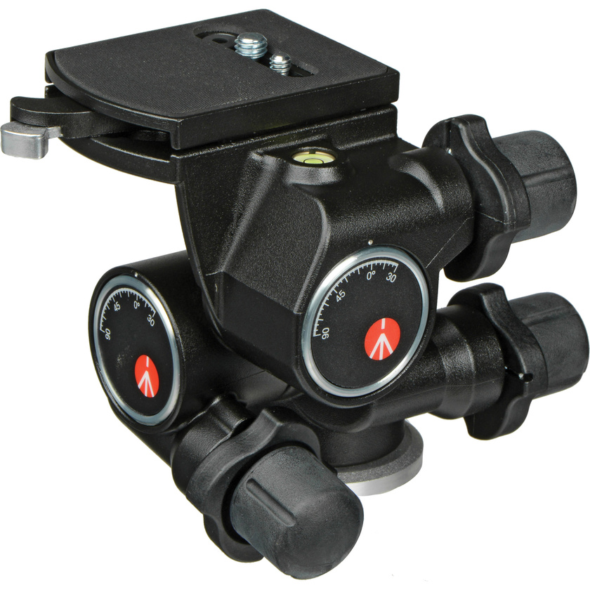 Manfrotto 410 3-Way Geared Pan-and-Tilt Head with 410PL Quick Release Plate