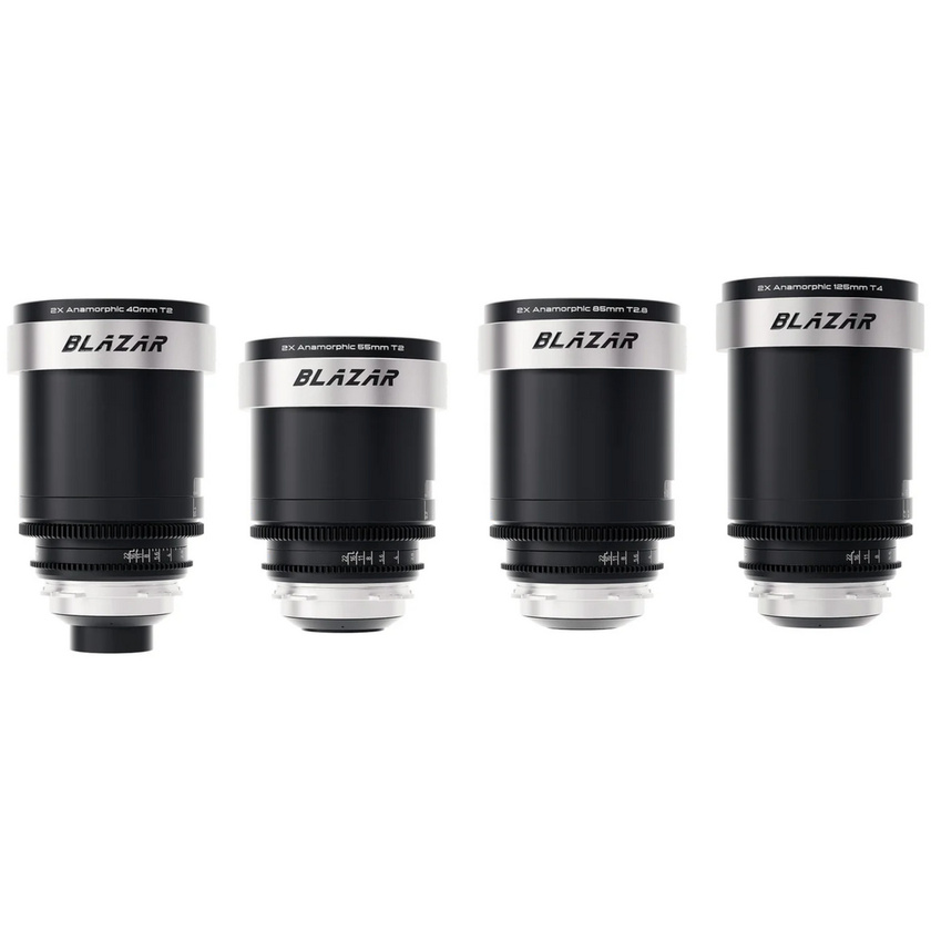 Blazar CATO Full-Frame 2x Anamorphic 4-Lens Set (ARRI PL, Silver Flare)