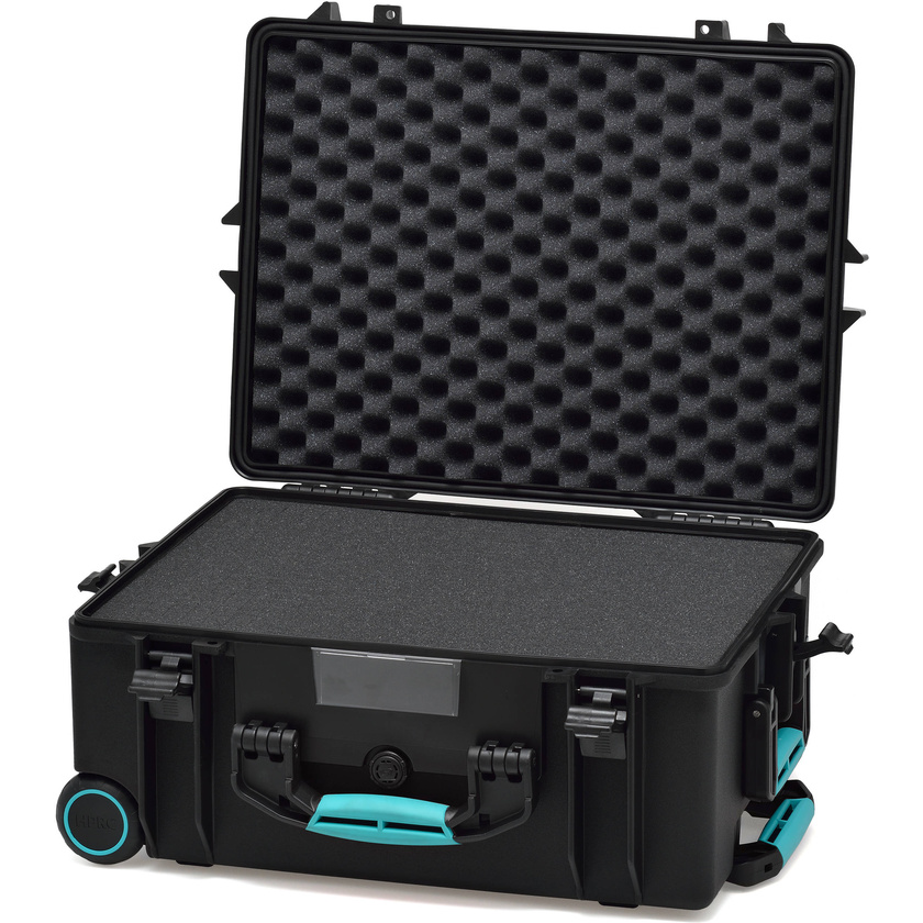 HPRC 2600 Wheeled Hard Case (With Foam, Black with Blue Handle)