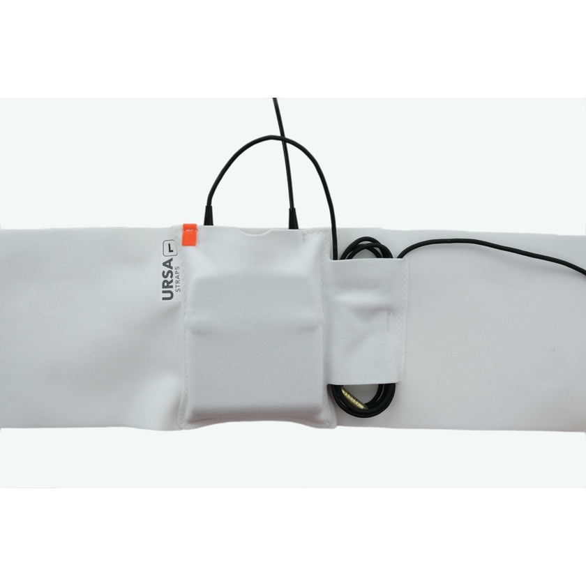 Ursa Waist Strap with Small Pouch for Wireless Transmitters (Large, White)