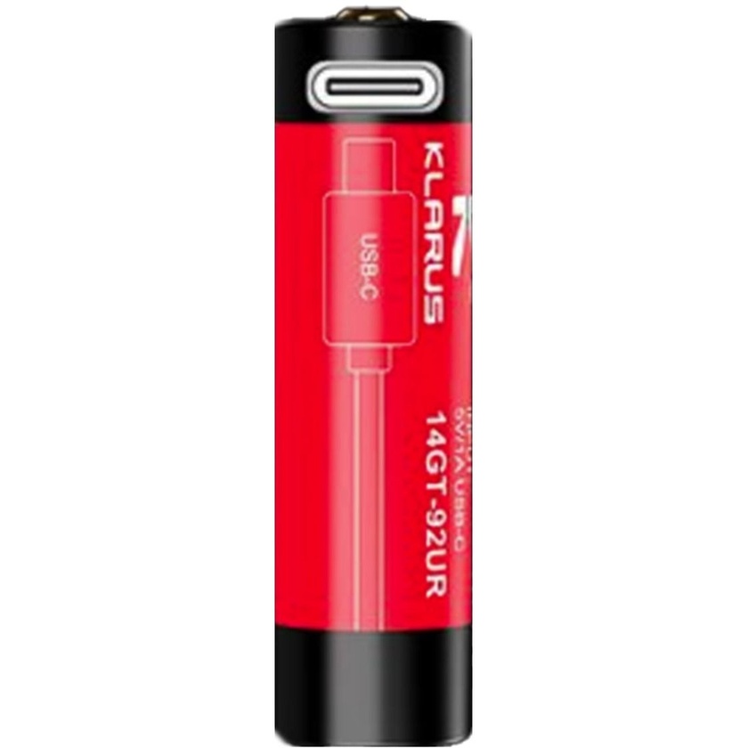 Klarus 14GT-92UR 14500 920mAh Lithium Ion Battery (USB-C)