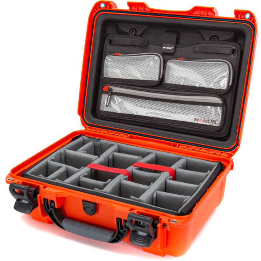 Nanuk 925 Medium Hard Case (Orange, Padded Dividers & Lid Organiser, 21.0L)
