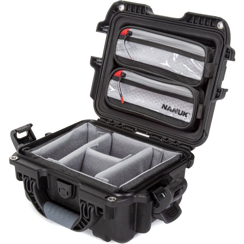 Nanuk 905 Hard Case (Black, Padded Dividers & Lid Organiser, 6.3L)
