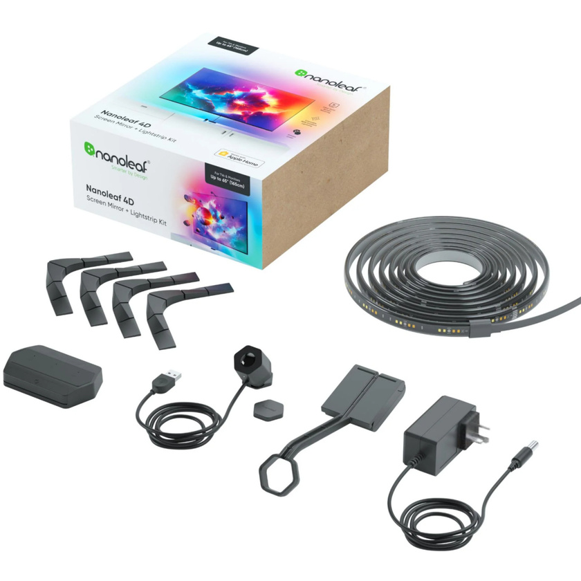 Nanoleaf 4D Screen Mirror + Lightstrip Kit for TVs & Monitors Up to 5.2m
