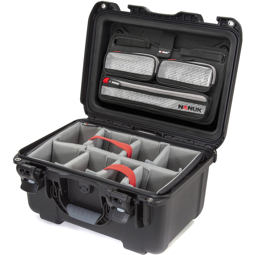 Nanuk 918 Medium Hard Case (Black, Padded Dividers & Lid Organiser)