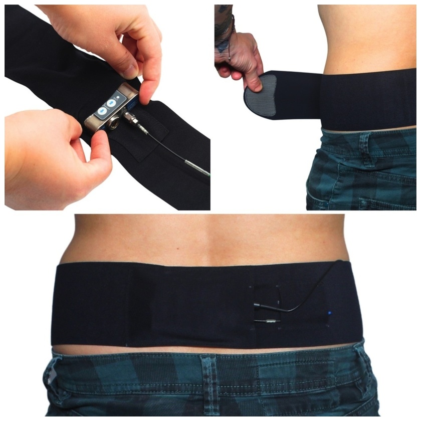 Ursa Straps Waist Sideways Pouch for Wireless Microphone Transmitters (Small, Black)