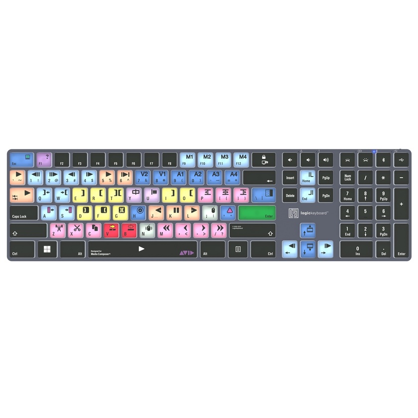 Logickeyboard TITAN Wireless Keyboard for AVID Media Composer (Windows, US English)
