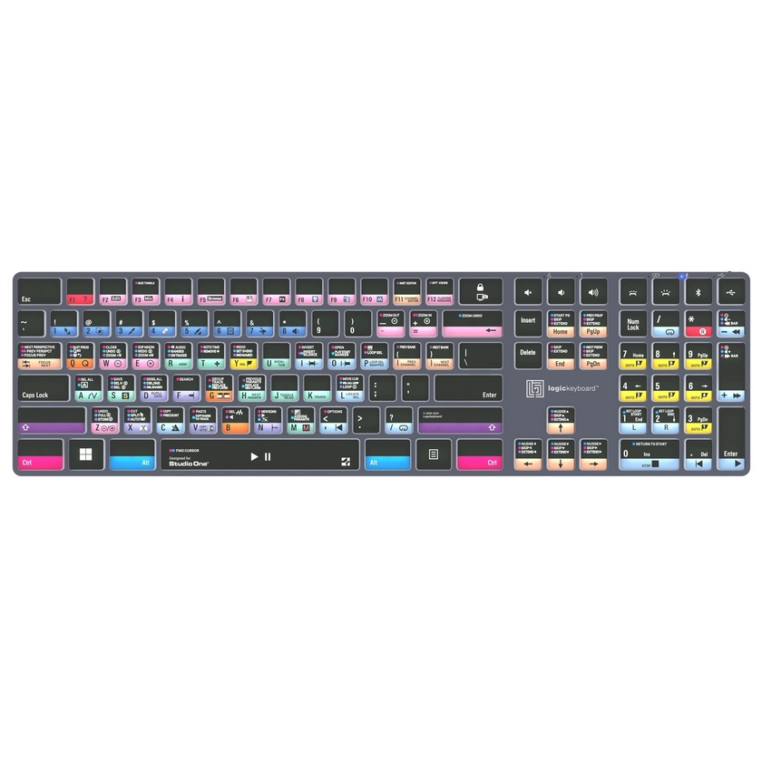 Logickeyboard TITAN Wireless Keyboard for Presonus Studio One (Windows, US English)