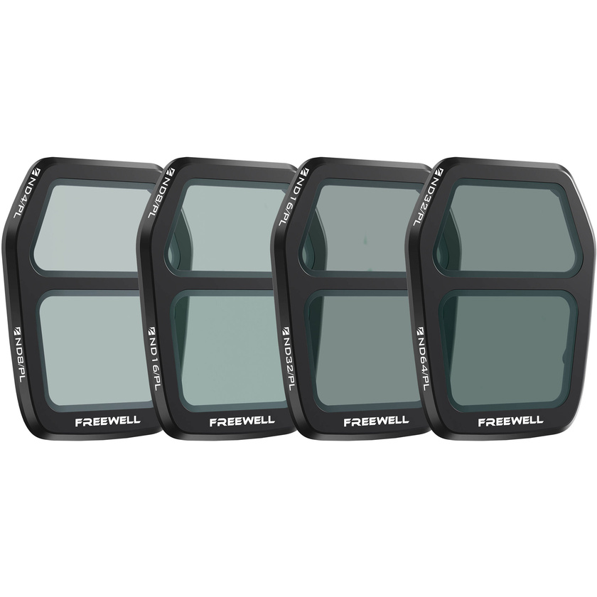 Freewell Bright Day Split ND/PL Filter Set for DJI Air 3S (4-Pack)
