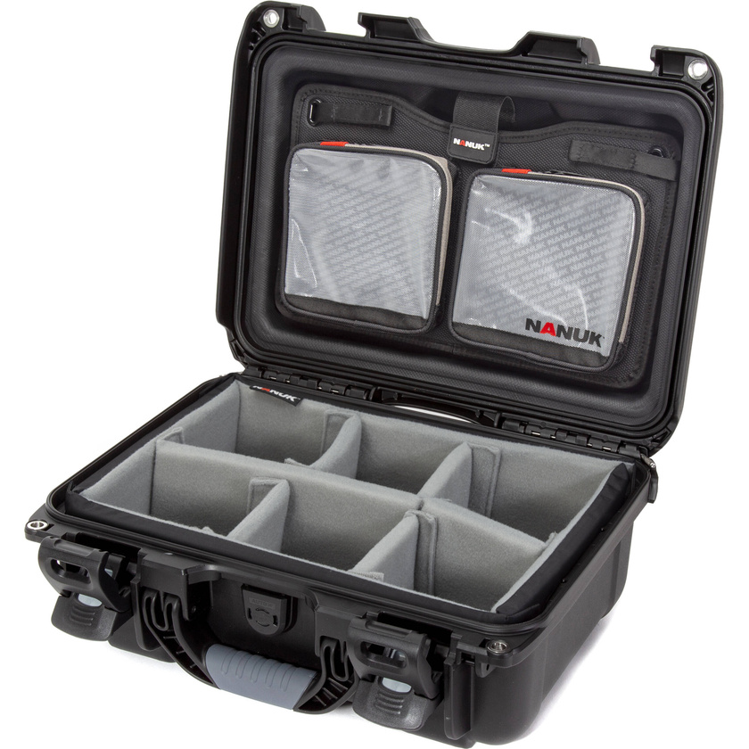 Nanuk 915 Medium Hard Utility Case (Black, Padded Dividers & Lid Organiser)