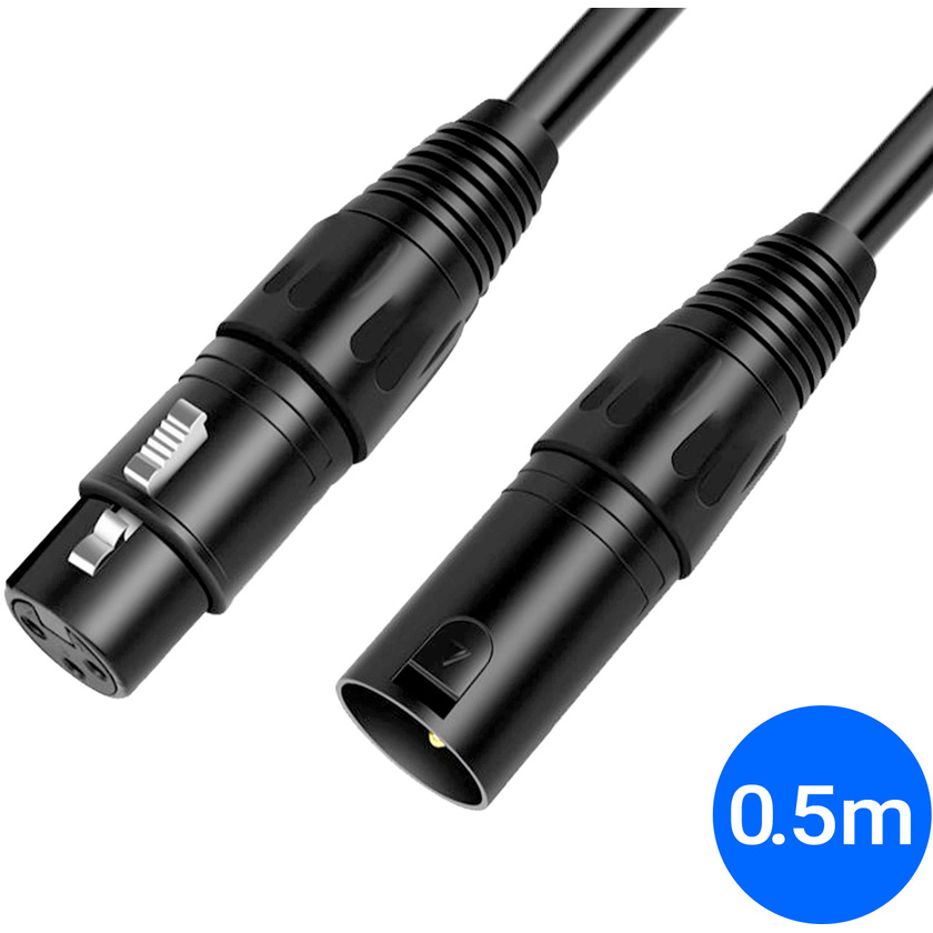 Titan Mic Cable - XLR Male to Female 0.5m