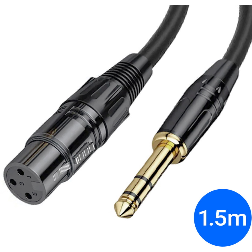 Titan Balanced 1/4" Stereo Jack to XLR Female Cable (1.5m)