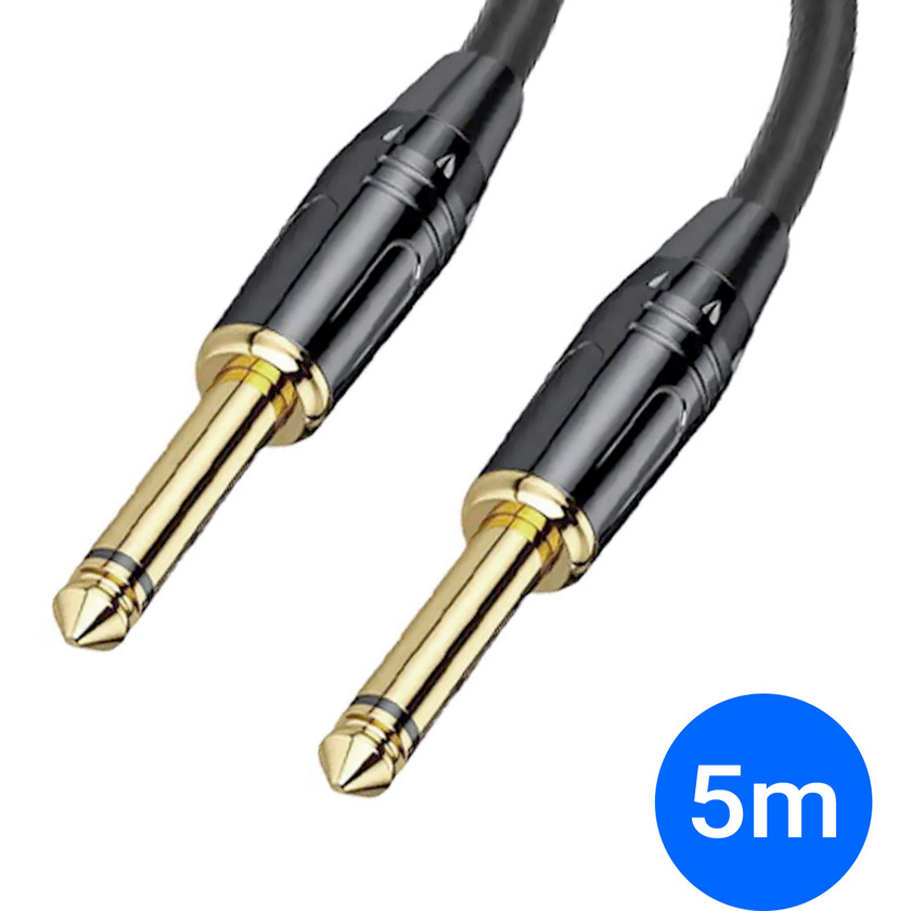 Titan 1/4" TS Male to Male Guitar/Instrument Cable (5m)