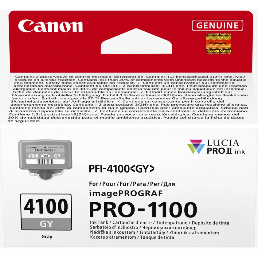 Canon PFI-4100 Lucia Pro Ink Cartridge (Grey, 80ml)