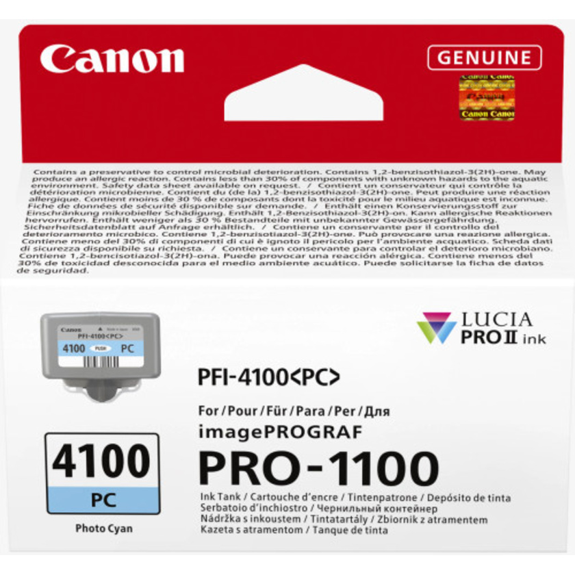 Canon PFI-4100 Lucia Pro Ink Cartridge (Photo Cyan, 80ml)