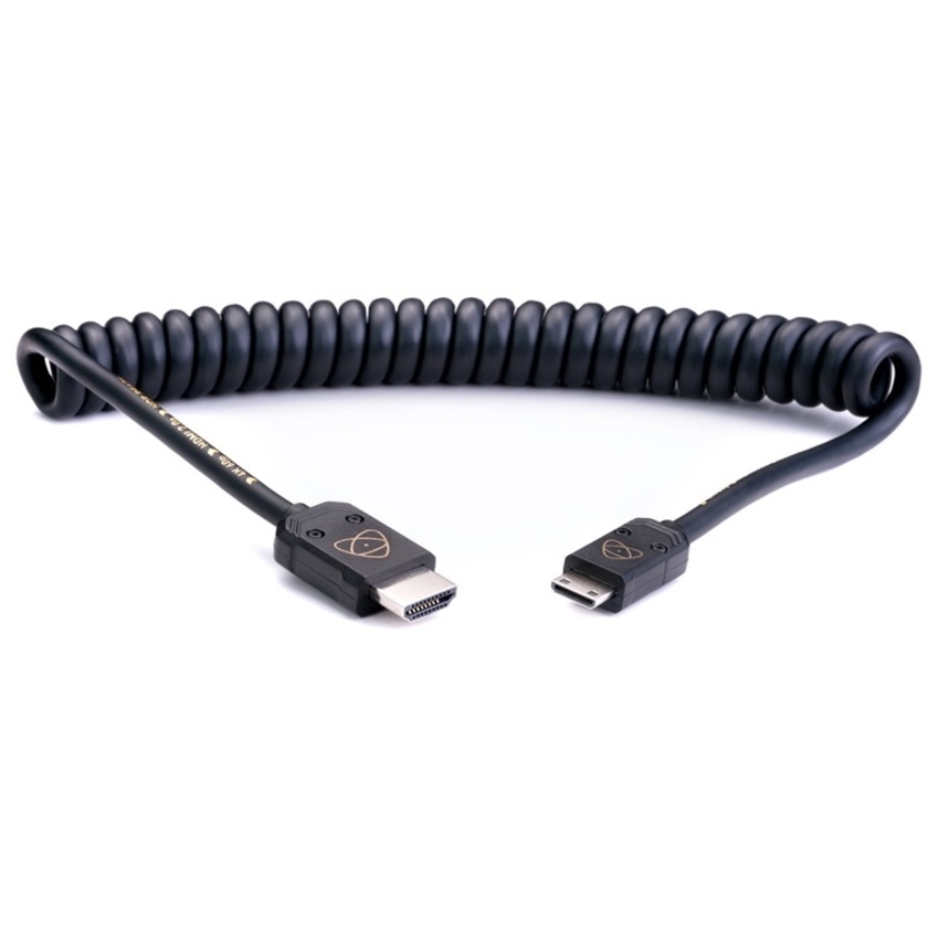 Atomos AtomFLEX HDMI (Type-A) Male to Mini-HDMI (Type-C) Male Coiled Cable (40 to 80cm) - Open Box