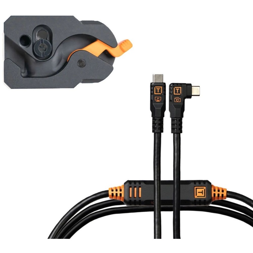Tether Tools TetherPro Optima 10G Straight to Right Angle LeverLock and Cable Kit (4.6m, Black)