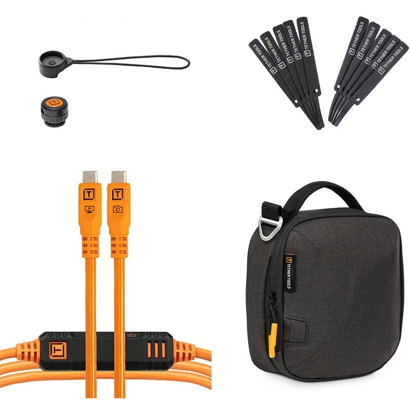 Tether Tools TetherPro Optima 10G Starter Tethering Kit (4.6m, Hi-Visibility Orange)