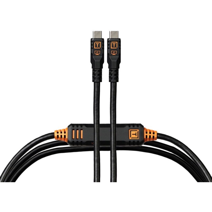 Tether Tools TetherPro Optima 10G USB-C Straight Cable (4.6m, Black)