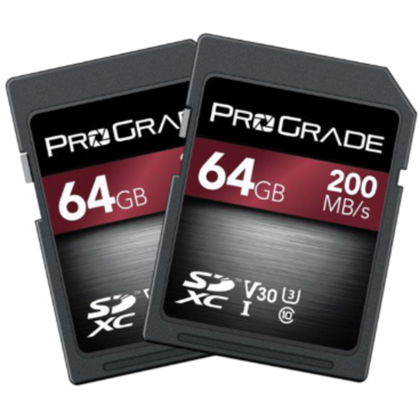 ProGrade Digital Strontium 64GB SDXC UHS-I V30 Memory Card (2-Pack)