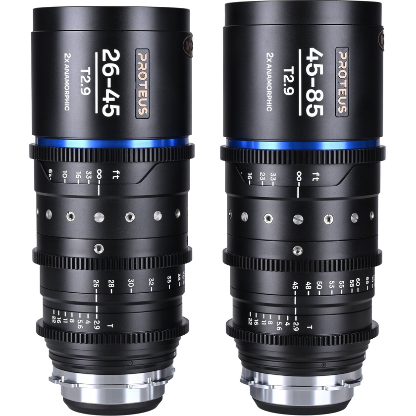 Laowa Proteus 2x S35 Anamorphic T2.9 2-Lens Kit (ARRI PL, Feet, Blue Flare)