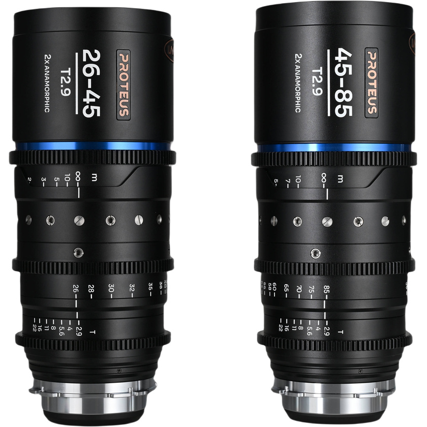 Laowa Proteus 2x S35 Anamorphic T2.9 2-Lens Kit (ARRI PL, Meters, Blue Flare)