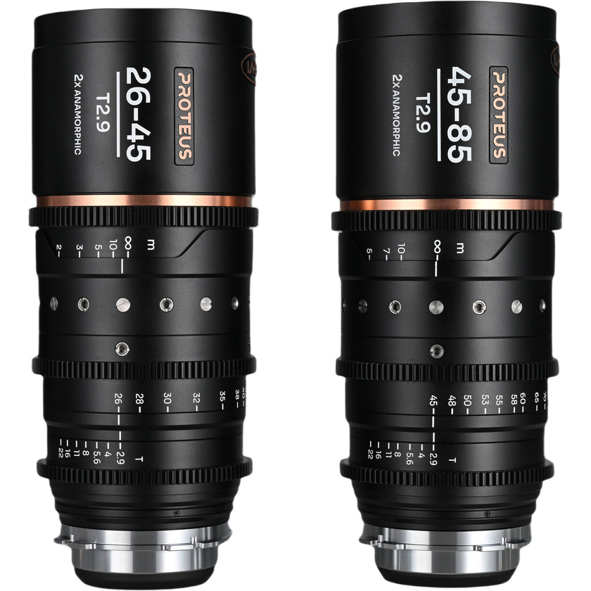 Laowa Proteus 2x S35 Anamorphic T2.9 2-Lens Kit (ARRI PL, Meters, Amber Flare)