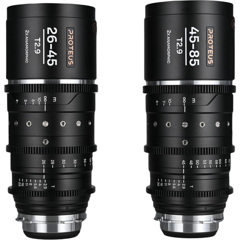 Laowa Proteus 2x S35 Anamorphic T2.9 2-Lens Kit (ARRI PL, Meters, Silver Flare)