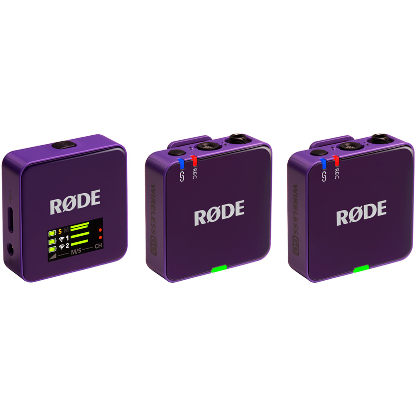 RODE Wireless GO Compact Wireless Microphone System (Gen 3, Purple)