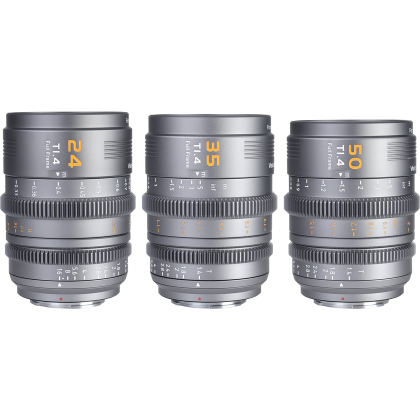 SIRUI VP-1 Vision Prime T1.4 Full-Frame Cine 3-Lens Kit (Metal Gray)
