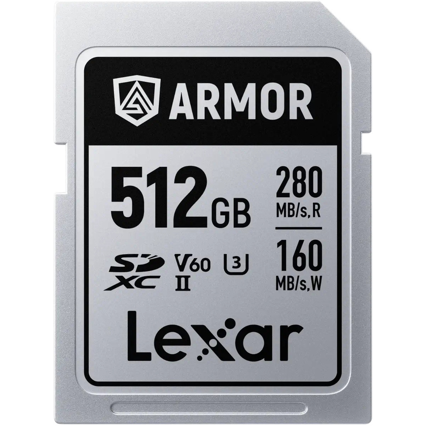 Lexar 512GB ARMOR SILVER PRO UHS-II SDXC Memory Card