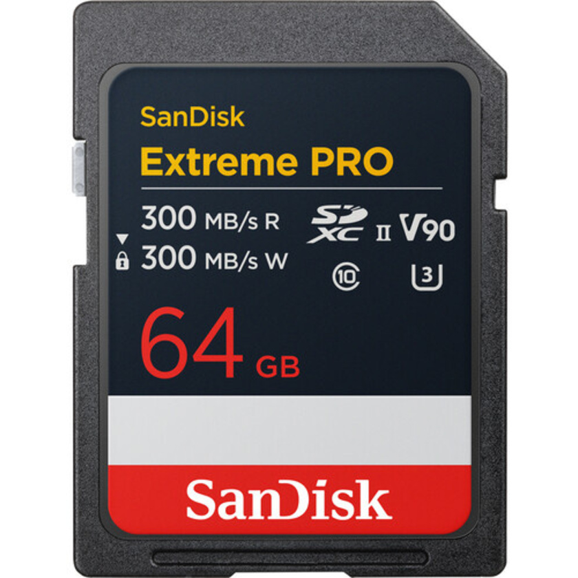 SanDisk 64GB Extreme PRO UHS-II SDXC Memory Card (300MB/s)