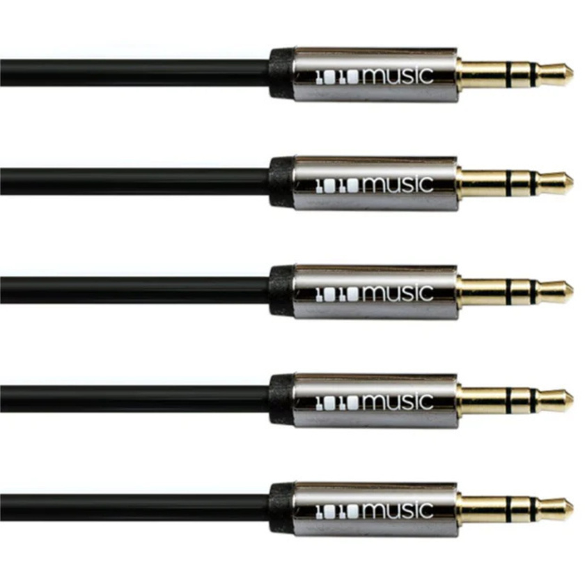 1010music 3.5mm TRS Patch Cable (30cm, 5 Pack)