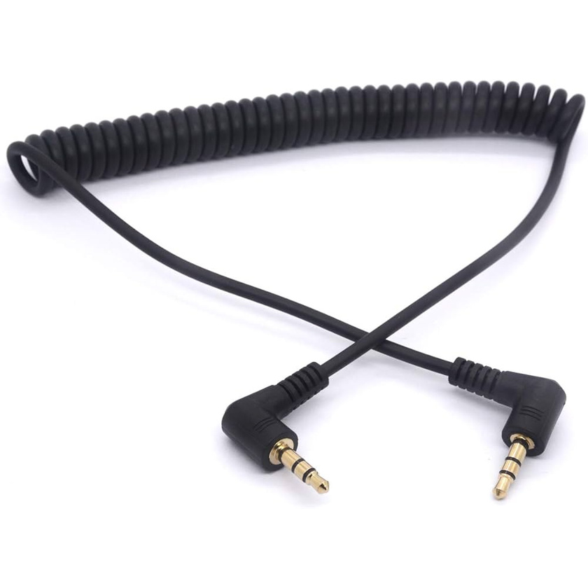 Titan 3-Pole TRS 3.5mm Male to 3-Pole TRS 3.5mm Male Coiled Stereo Audio Cable