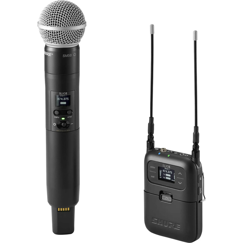 Shure SLXD25/SM58 Wireless Handheld Mic System with SM58 Capsule (H57: 520-564 MHz)