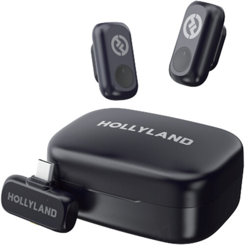 Hollyland LARK A1 Duo 2-Person Wireless Microphone System with USB-C (Space Gray)