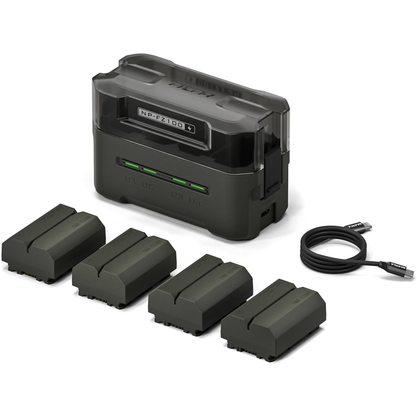 Tilta NP-FZ100 Kit with 4 Batteries and Charging Station (Green)