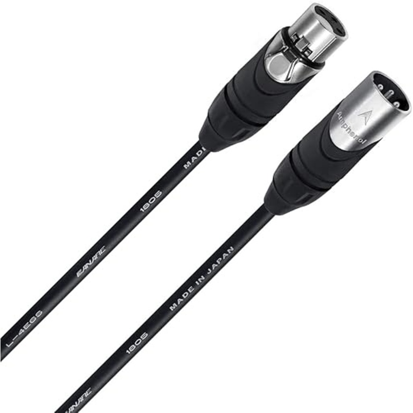 WORLDS BEST CABLES Canare L-4E6S Balanced XLR Cable with Amphenol XLR Connectors (12')