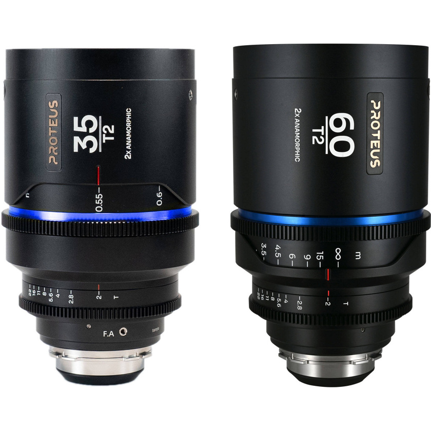 Laowa Proteus 35mm and 60mm 2X Anamorphic 2-Lens Bundle with EF Adapter (Arri PL, Blue, Metres)