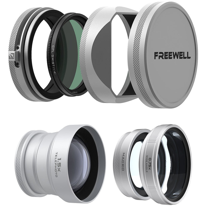 Freewell Pro Lens Kit for FUJIFILM X100V/VI Cameras (Silver)
