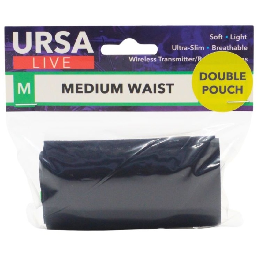 Ursa Live Double Pouch Strap (Medium, Black)
