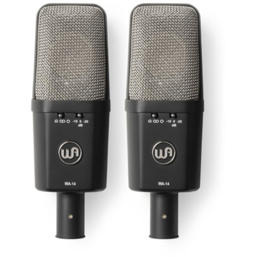 Warm Audio WA-14 Large Diaphragm Brass Capsule Condenser Microphone (Stereo Pair)