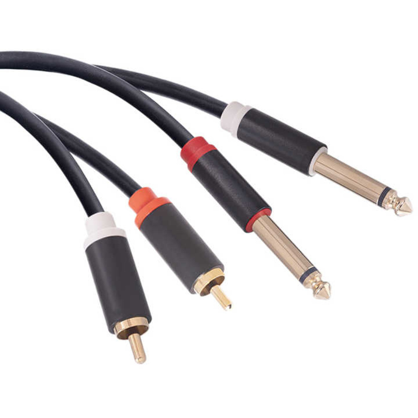 Titan Dual 1/4" Male to 2 RCA Male Audio Converter Cable (1.5m)