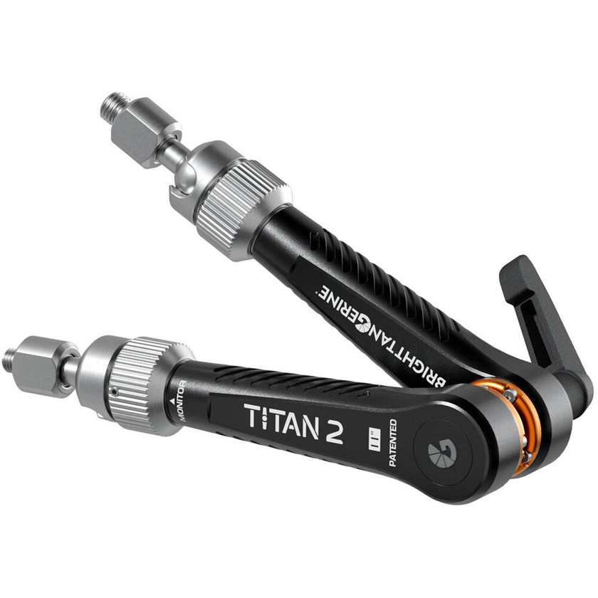 Bright Tangerine Titan Arm 2 (3/8"-16 to 1/4"-20, London Fog Black)
